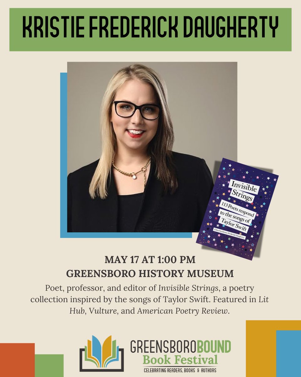Is Taylor Swift teaching us literature? Find out from Kristie Frederick Daugherty at the 2025 Greensboro Bound Book Festival.