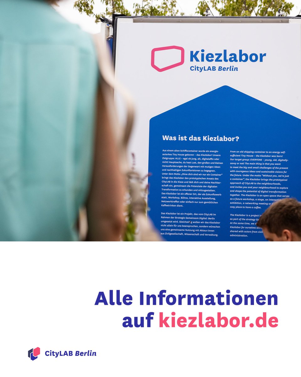 Das #Kiezlabor geht wieder auf Tour!
Ab 14.05. starten wir in Friedrichshain-Kreuzberg – mit Mitmach-Formaten, KI-gestützten Stadtvisionen &amp; Kiez-Girlanden für Deine Ideen. Diesmal noch schneller vor Ort mit dem Lastenrad.
Alle Informationen auf:
👉 kiezlabor.de