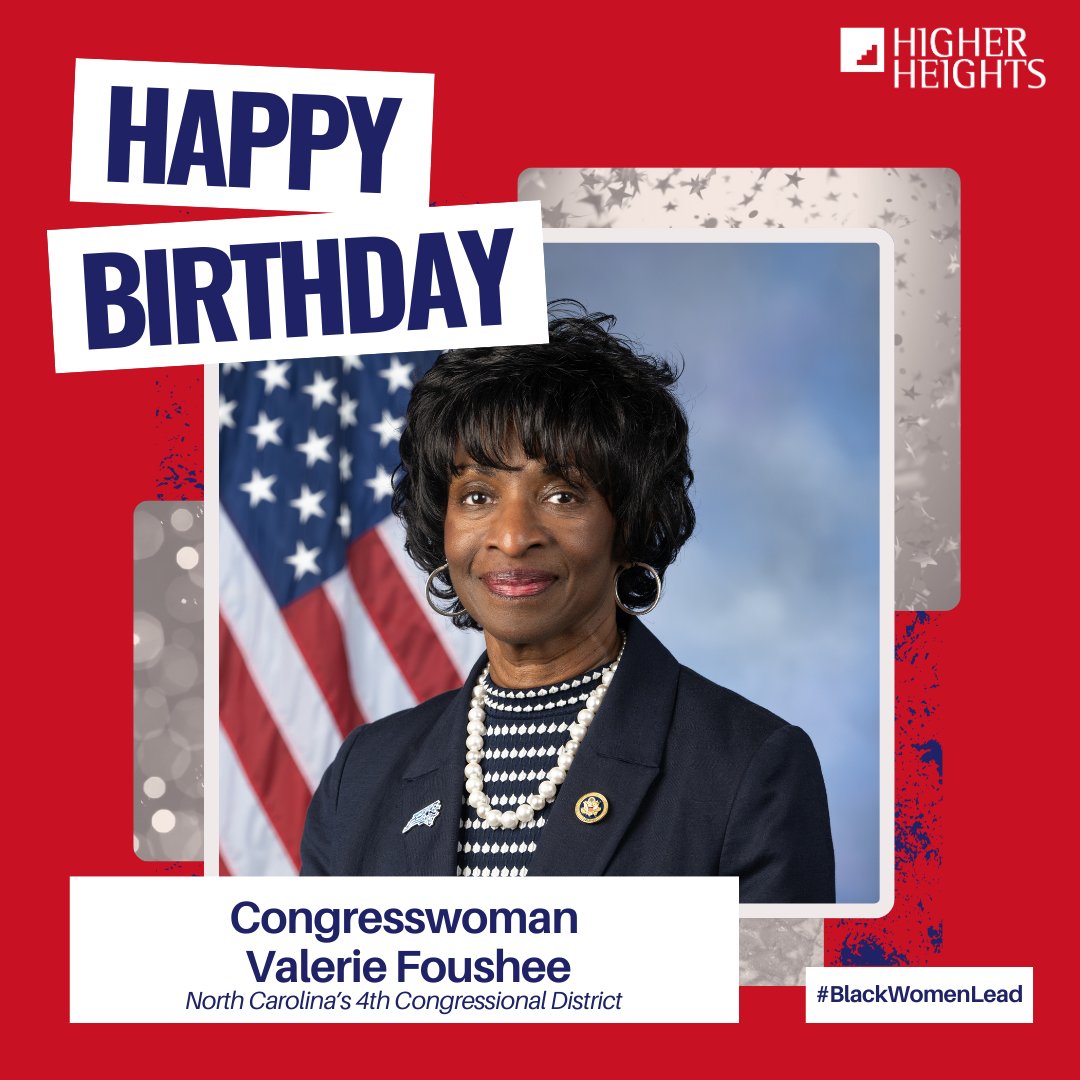 Happy Birthday, <a href="/ValerieFoushee/">Congresswoman Valerie Foushee</a>! Your dedication to North Carolina is inspiring. 🎉 Thank you for your fearless leadership, advocacy, and commitment to uplifting your community. Your impact is undeniable, and we’re grateful for you! #BlackWomenLead