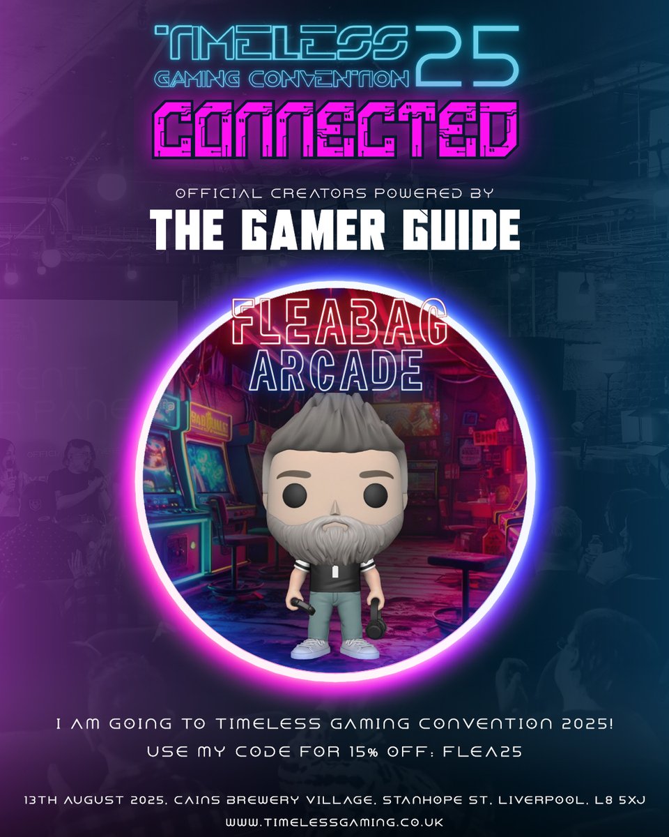 fleabag_arcade's tweet image. I did say some big announcements were coming! I am so excited to say I will be at @TimelessGC this year as an official content creator! Huge thanks to @TheGamerGuide_ for selecting me. You can use my link below or code FLEA25 for 15% off your tickets:
timelessgaming.co.uk/discount/flea25