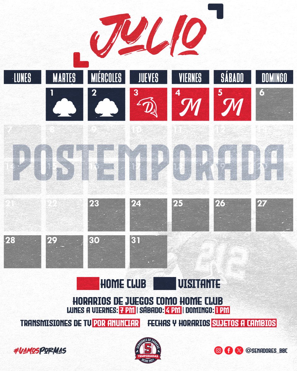senadores_bbc's tweet photo. ✅📝 ¡Toma nota! Presentamos nuestro calendario 🗓️ para la temporada 2025 de la @LMBP_ve 🇻🇪⚾👏

¡Te esperamos en el Universitario! 👏🏛️

#VamosPorMás 🔥 #CaracasEsCaracas 🦜 #EsteEsMiEquipo 🏛 https://t.co/WkqE8NTv8w