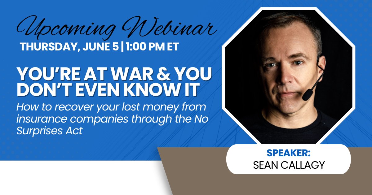 Join us June 5th for our next webinar!

This webinar is designed for billing managers, administrators, and decision-makers who want to understand the evolving payer landscape—and how to protect &amp; reclaim the revenue they’ve earned.

Registration info will be sent to members.