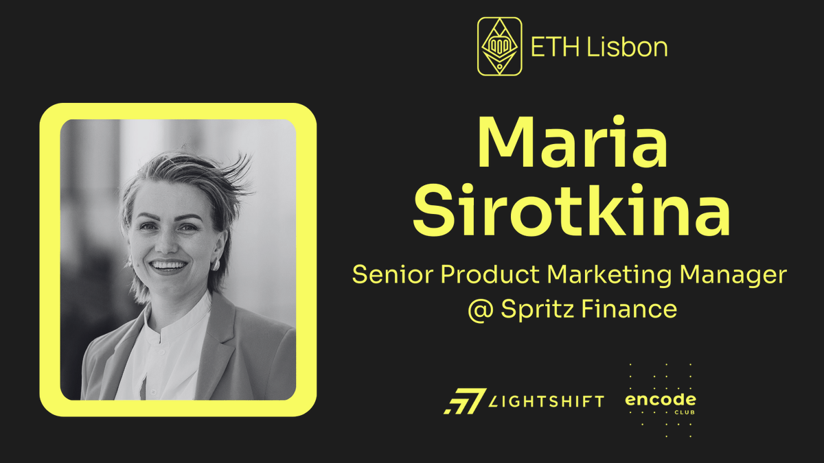 ETHLisbon's tweet photo. 👀 @The_maria_jd from @spritzfinance will be joining ETHLisbon as a Mentor!

She'll be around on Friday and Sunday - don’t miss the chance to connect and get some top-notch guidance 🙌 https://t.co/9TJHVYXKIO