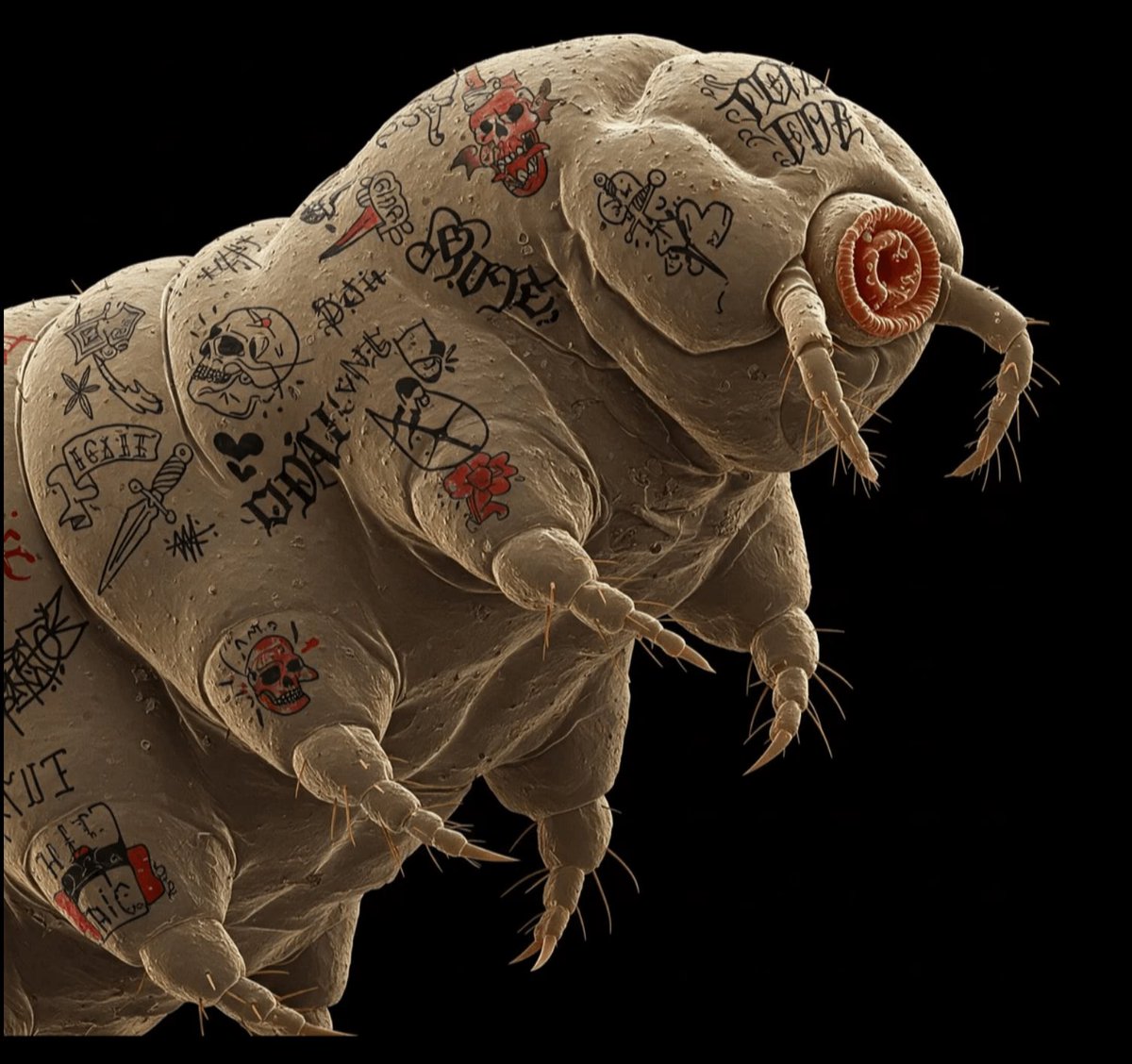 The endgame of biology as a self-assembling nanometer-scale precision manufacturing technology hasn’t arrived until we can tattoo the waterbear