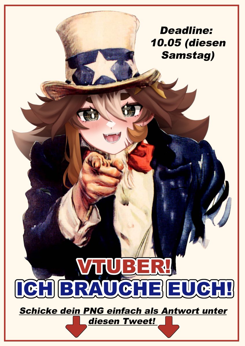 🚨ES GEHT  IN DIE SCHLACHT🚨
VTUBER! (Egal ob PNGtuber, 2D, 3D, etc!!!) 
Ich brauche EURE Kraft! 

Diesen Sonntag geht es in einen Kampf gegen eine unbekannte Macht und ihr könnt mir beiseite stehen! Wollt ihr dabei sein?! ⬇️🫡