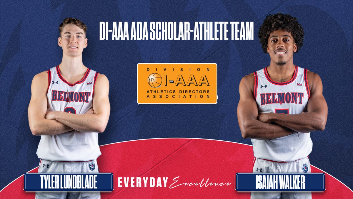 Belmont Basketball (@belmontmbb) on Twitter photo Congrats <a href="/22lundblade/">tyler lundblade</a> <a href="/isaiah0walker/">isaiah walker</a>
<a href="/NACDA/">NACDA</a> Academic Award! 🏆
🔗bit.ly/3GVwNUW
#ItsBruinTime | #EverydayExcellence Congrats <a href="/22lundblade/">tyler lundblade</a> <a href="/isaiah0walker/">isaiah walker</a>
<a href="/NACDA/">NACDA</a> Academic Award! 🏆
🔗bit.ly/3GVwNUW
#ItsBruinTime | #EverydayExcellence