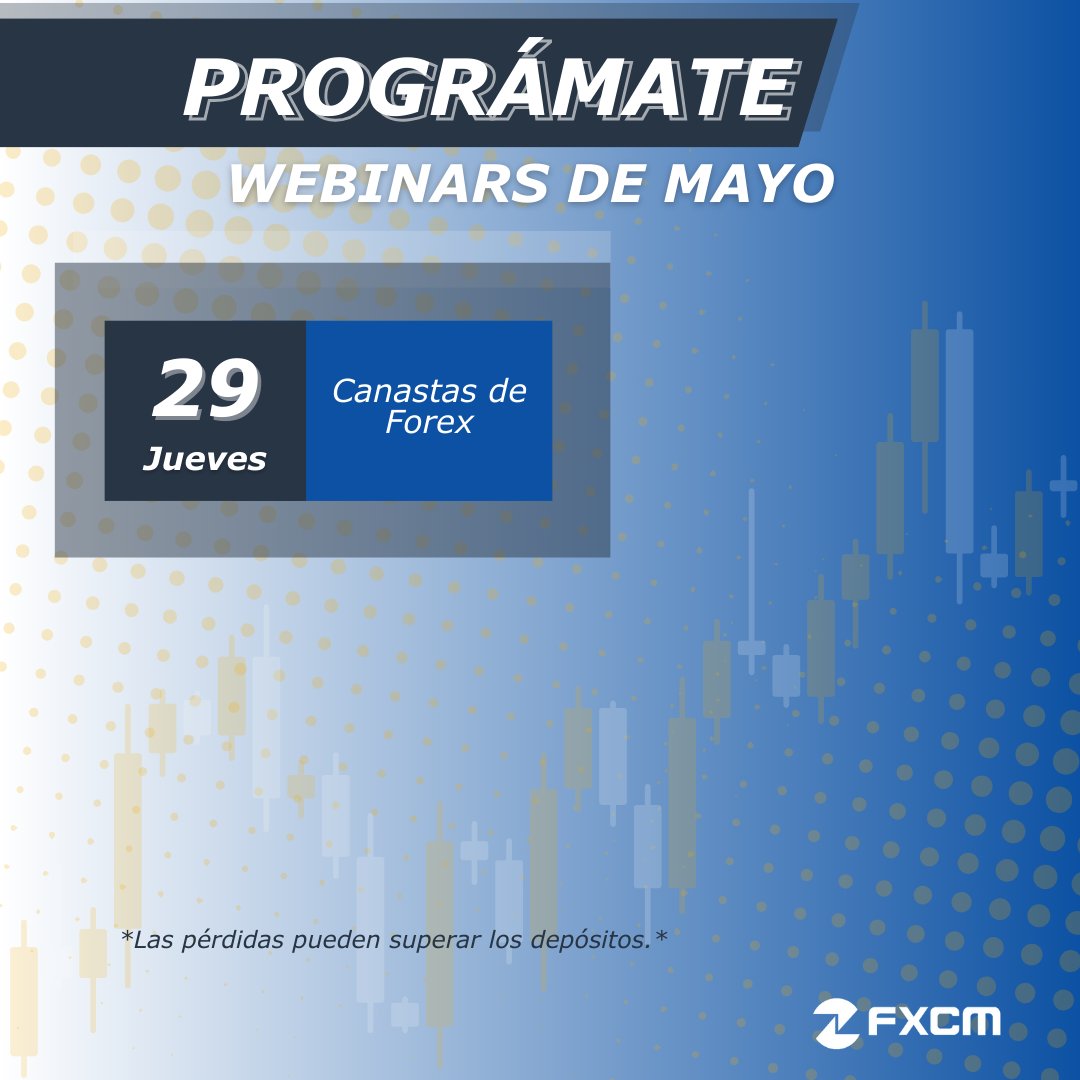 Mayo viene cargado de conocimiento para llevar tu trading al siguiente nivel.

Prepárate para una serie de webinars exclusivos donde exploraremos estrategias clave, herramientas avanzadas y más.

Síguenos en YouTube 👉 @FXCMEspañol

Las pérdidas pueden super los depósitos.