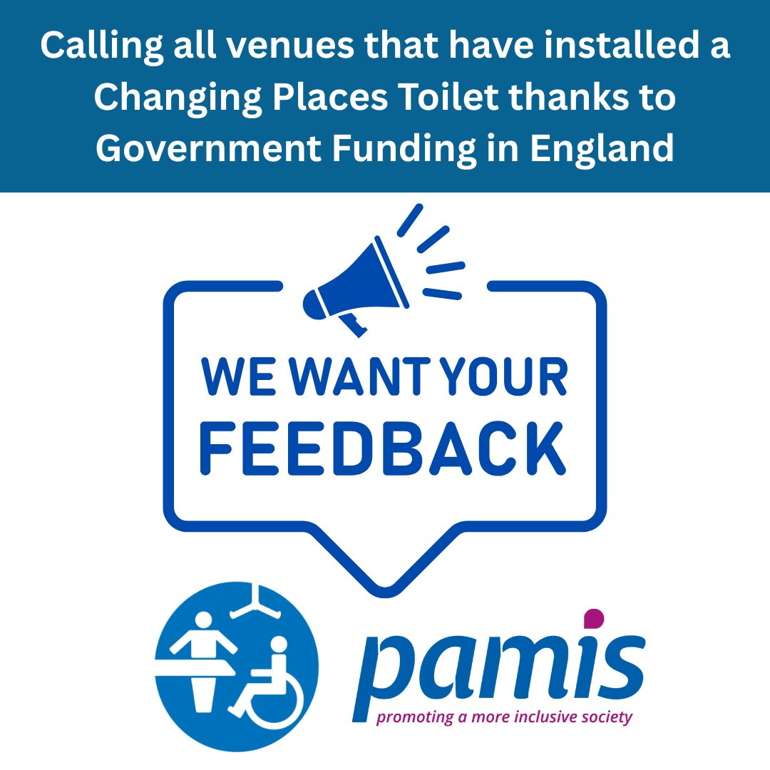 Changing Places UK (@changingplaceuk) on Twitter photo Thanks to <a href="/mhclg/">Ministry of Housing, Communities & Local Gov</a> & <a href="/transportgovuk/">Department for Transport</a> funding, Changing Places toilet provision has increased in England. If your venue installed a CPT we’d love to hear how it’s made a difference.
Share your story: changingplaces@pamis.org.uk or DM us. #ChangingPlacesToilets Thanks to <a href="/mhclg/">Ministry of Housing, Communities & Local Gov</a> & <a href="/transportgovuk/">Department for Transport</a> funding, Changing Places toilet provision has increased in England. If your venue installed a CPT we’d love to hear how it’s made a difference.
Share your story: changingplaces@pamis.org.uk or DM us. #ChangingPlacesToilets