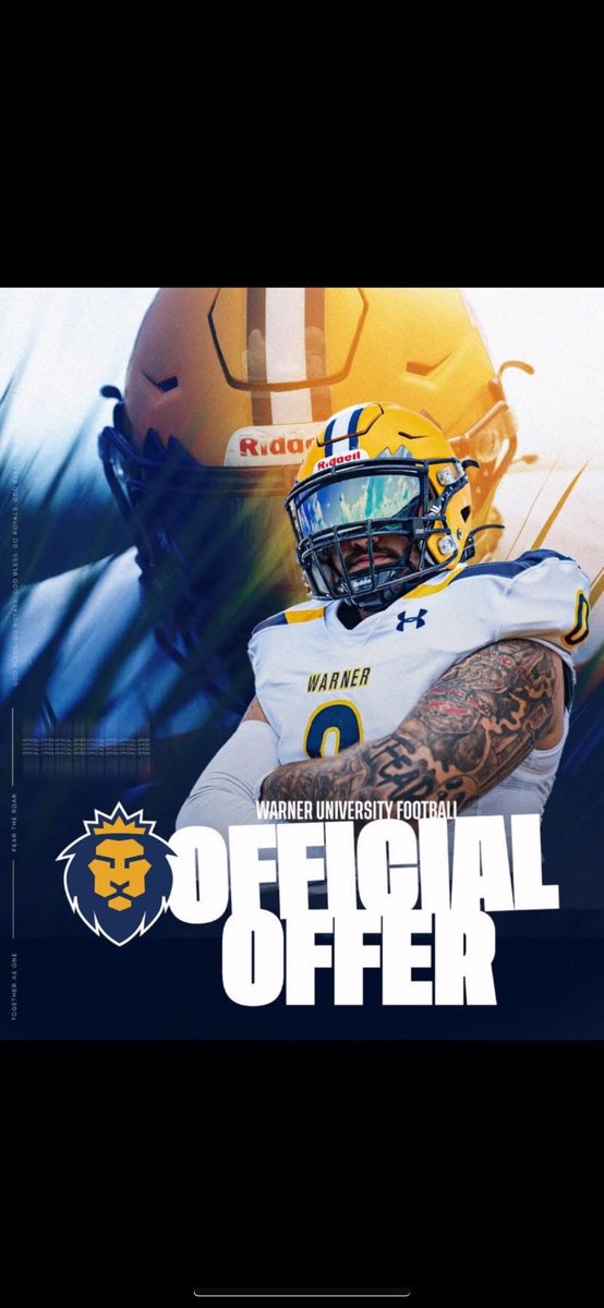 Noah Flores (@nflores_671) on Twitter photo Blessed and thankful to receive an offer from Warner University!
<a href="/coachJWoods60/">Josh Woods</a> <a href="/WarnerUFootball/">Warner Football</a> <a href="/CoachTillman/">Willie Jamel Tillman</a> <a href="/Melbourneccfb/">Mcc High School Football</a> <a href="/CoachMe11o/">Romell Guerrier</a> <a href="/CoachKnoxMCC/">Knox Robinson</a> Blessed and thankful to receive an offer from Warner University!
<a href="/coachJWoods60/">Josh Woods</a> <a href="/WarnerUFootball/">Warner Football</a> <a href="/CoachTillman/">Willie Jamel Tillman</a> <a href="/Melbourneccfb/">Mcc High School Football</a> <a href="/CoachMe11o/">Romell Guerrier</a> <a href="/CoachKnoxMCC/">Knox Robinson</a>