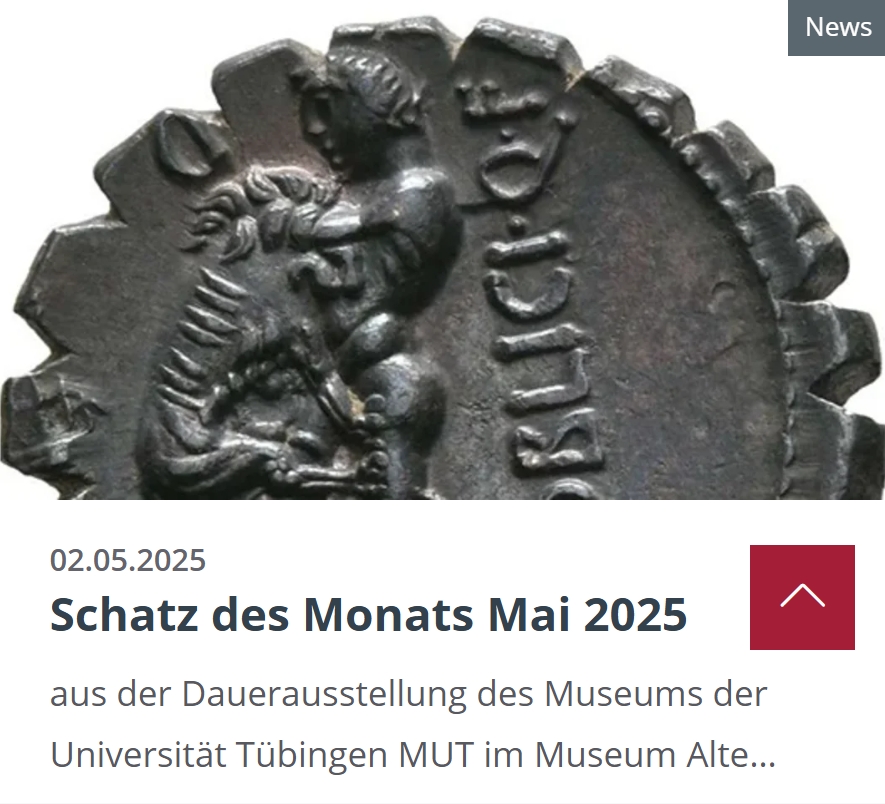 Treasure of the Month May 2025 <a href="/museum_uni_tue/">MUT - Museum der Universität Tübingen</a> 
➡️unimuseum.uni-tuebingen.de/de/infos/news/…
#numismatics #museum #exhibition