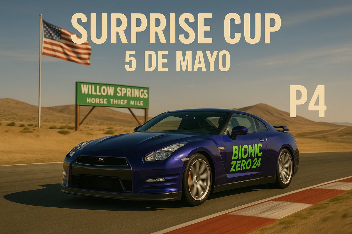 BIONIC Zero 24 (@bioniczero24) on Twitter photo Milagrosamente terminamos la primera ronda de la Surprise Cup <a href="/Tururu233/">LOBO23 THE GOAT</a>
Piloto: <a href="/BZ24_Aitormenta/">Aitor Ruiz Rodriguez</a>
Resultado: P4
Después de obtener la pole, una carrera complicada en la que nuestro piloto dejó el círculo enganchado… 😂
<a href="/BIONICzero24/">BIONIC Zero 24</a>
#SurpriseCup #simracing #GT7 Milagrosamente terminamos la primera ronda de la Surprise Cup <a href="/Tururu233/">LOBO23 THE GOAT</a>
Piloto: <a href="/BZ24_Aitormenta/">Aitor Ruiz Rodriguez</a>
Resultado: P4
Después de obtener la pole, una carrera complicada en la que nuestro piloto dejó el círculo enganchado… 😂
<a href="/BIONICzero24/">BIONIC Zero 24</a>
#SurpriseCup #simracing #GT7