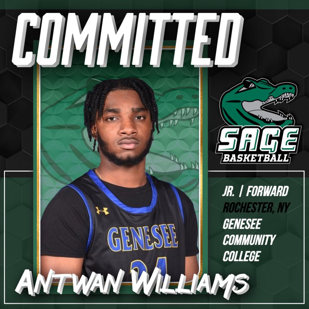 Sage Nation, please join us in welcoming incoming Gator, Antwan Williams to The Swamp! Antwan is from Rochester, New York and most recently competed at Genesee Community College. 🐊🏀