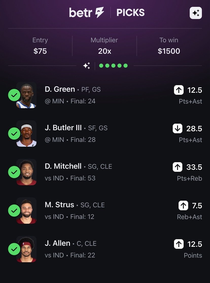 SyndicateBets_'s tweet photo. We had a nice day yesterday as we continue to cash out on MLB PrizePicks!

We cashed a 33x and a 34.5x!

To top it all off we ended the night with a nice 20x NBA Betr slip!

Come cash with us! 

Join here: https://t.co/X4nxrZq0DQ https://t.co/roLB195JjO