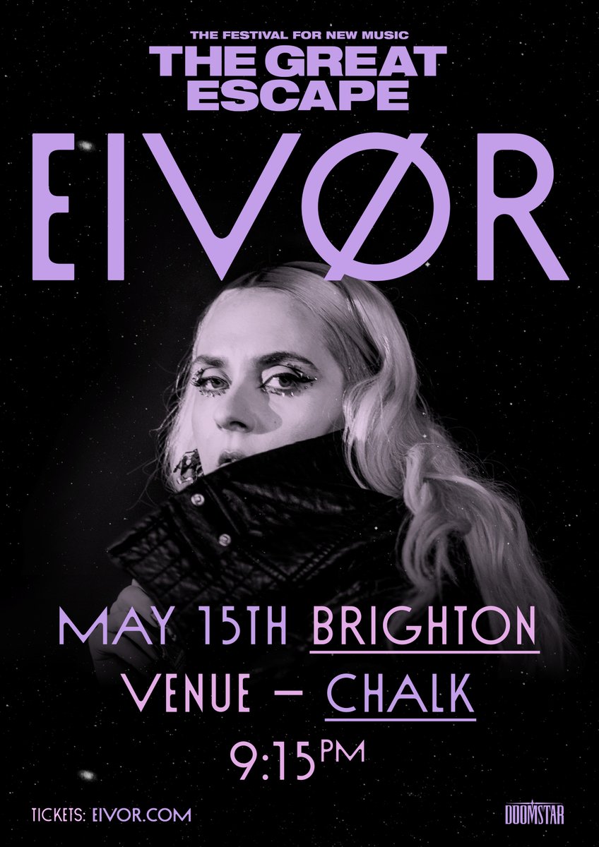 Eivør (@eivormusic) on Twitter photo I'm playing <a href="/thegreatescape/">The Great Escape</a> next Thursday at 9:15pm at Chalk! See you then Brighton 🎡☀️ #TGE25 I'm playing <a href="/thegreatescape/">The Great Escape</a> next Thursday at 9:15pm at Chalk! See you then Brighton 🎡☀️ #TGE25
