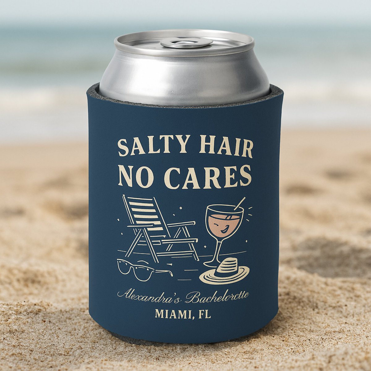 The beach is calling and I must go. Create custom bachelorette party supplies for the beach loving bride at the link in bio. 🩴👙