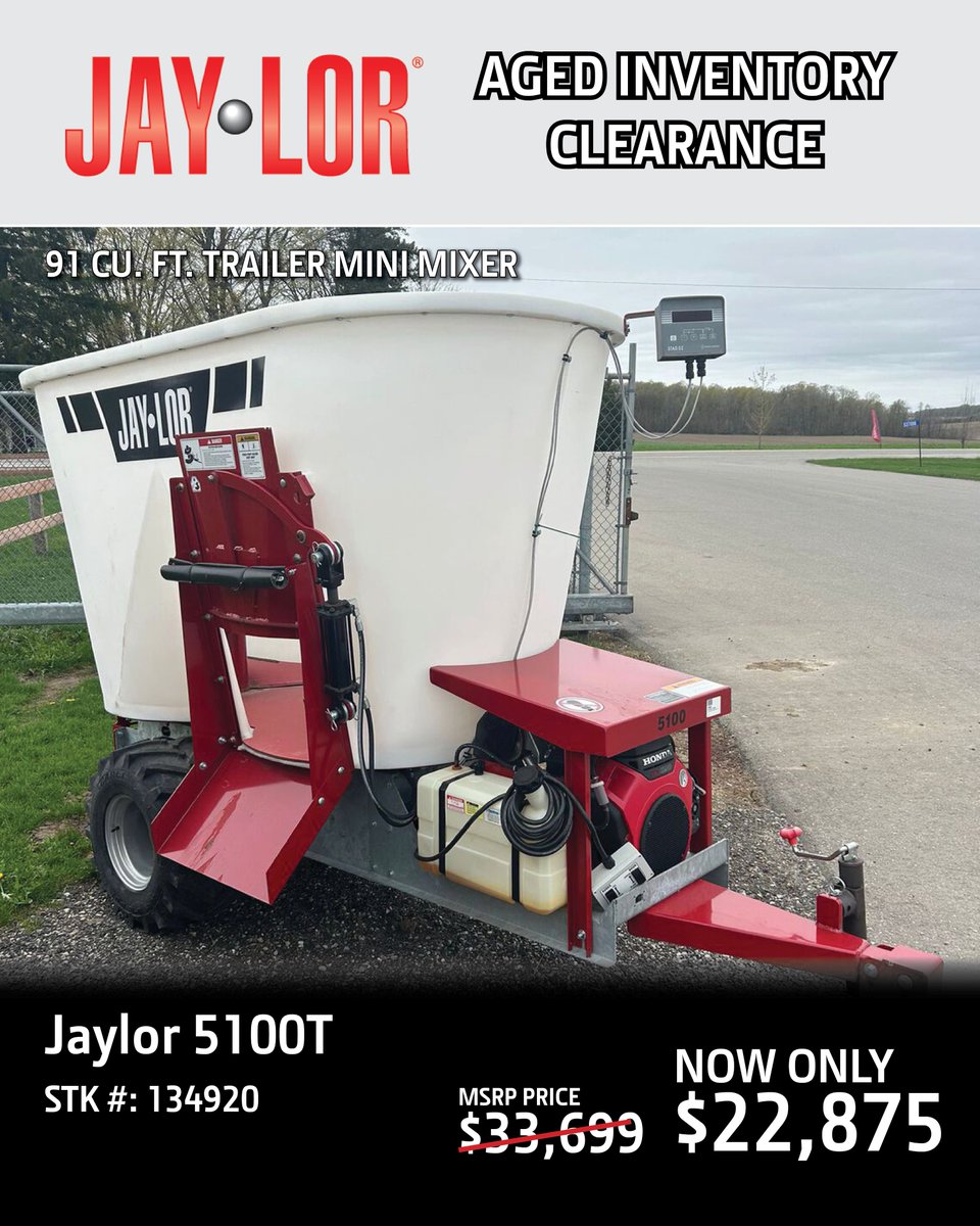 “Because Nutrition Matters” - Whether it’s round or square baled hay, baleage, or coarse forage, a Jaylor feed mixer can handle it all – with unmatched speed and efficiency. With our patented Square-Cut Auger, you get consistent, high-quality rations every time which reduces