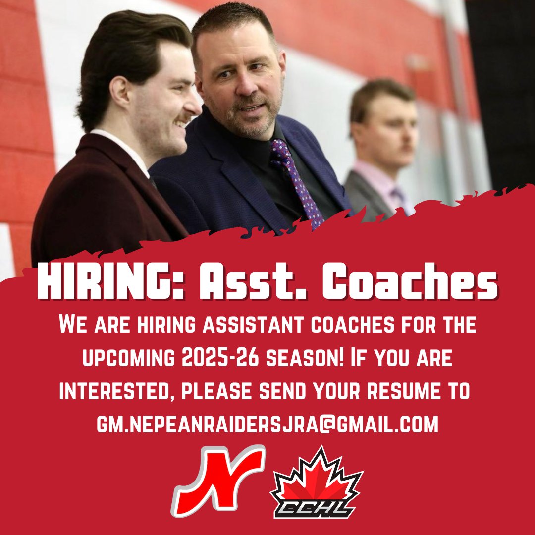 Nepean Raiders (@nepeanraiders) on Twitter photo WE'RE HIRING!
Want to join our staff? Send your resumes to gm.nepeanraidersjra@gmail.com!
#RaiderPride WE'RE HIRING!
Want to join our staff? Send your resumes to gm.nepeanraidersjra@gmail.com!
#RaiderPride