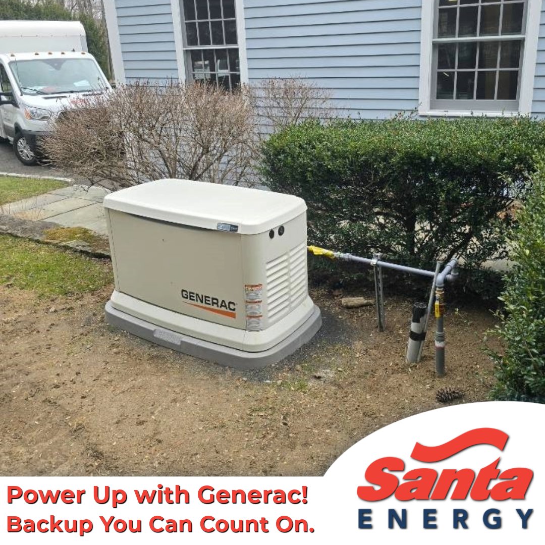 SantaEnergy's tweet image. Never be left in the dark. With Generac standby generators installed by Santa Energy, you’ll have reliable backup power ready when you need it most.
#SantaEnergy #GeneracPower #BackupGenerator #ReliableEnergy #PowerYouCanTrust