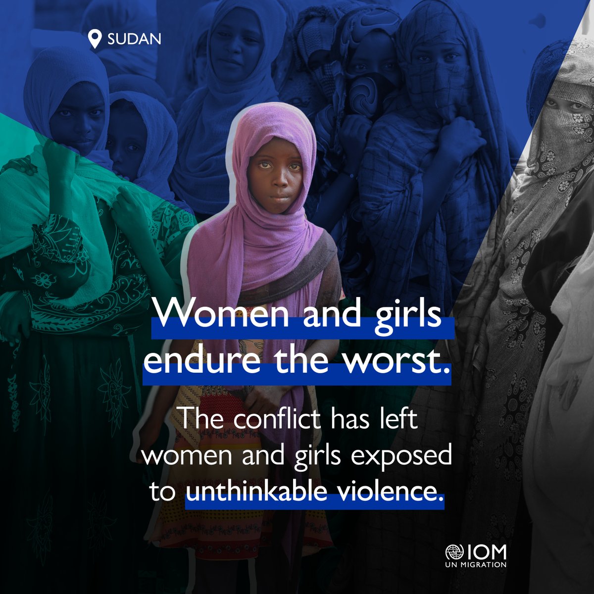 IOM - UN Migration 🇺🇳 (@unmigration) on Twitter photo Women and girls are paying the highest price in #Sudan.
 
The ongoing crisis has physically, mentally and psychologically disrupted countless lives, especially the most vulnerable. Women and girls are paying the highest price in #Sudan.
 
The ongoing crisis has physically, mentally and psychologically disrupted countless lives, especially the most vulnerable.