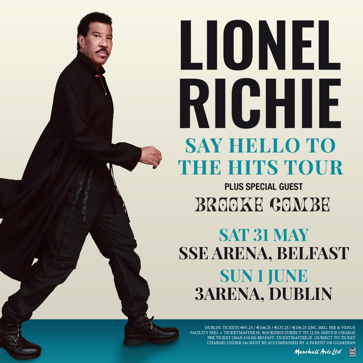✨Support Announced✨ 

Lionel Richie is proud to announce that rising star Brooke Combe will join him at #3Arena on Sunday, 01 June as a special guest on the Say Hello To The Hits Tour.

Limited tickets remaining via @tmie