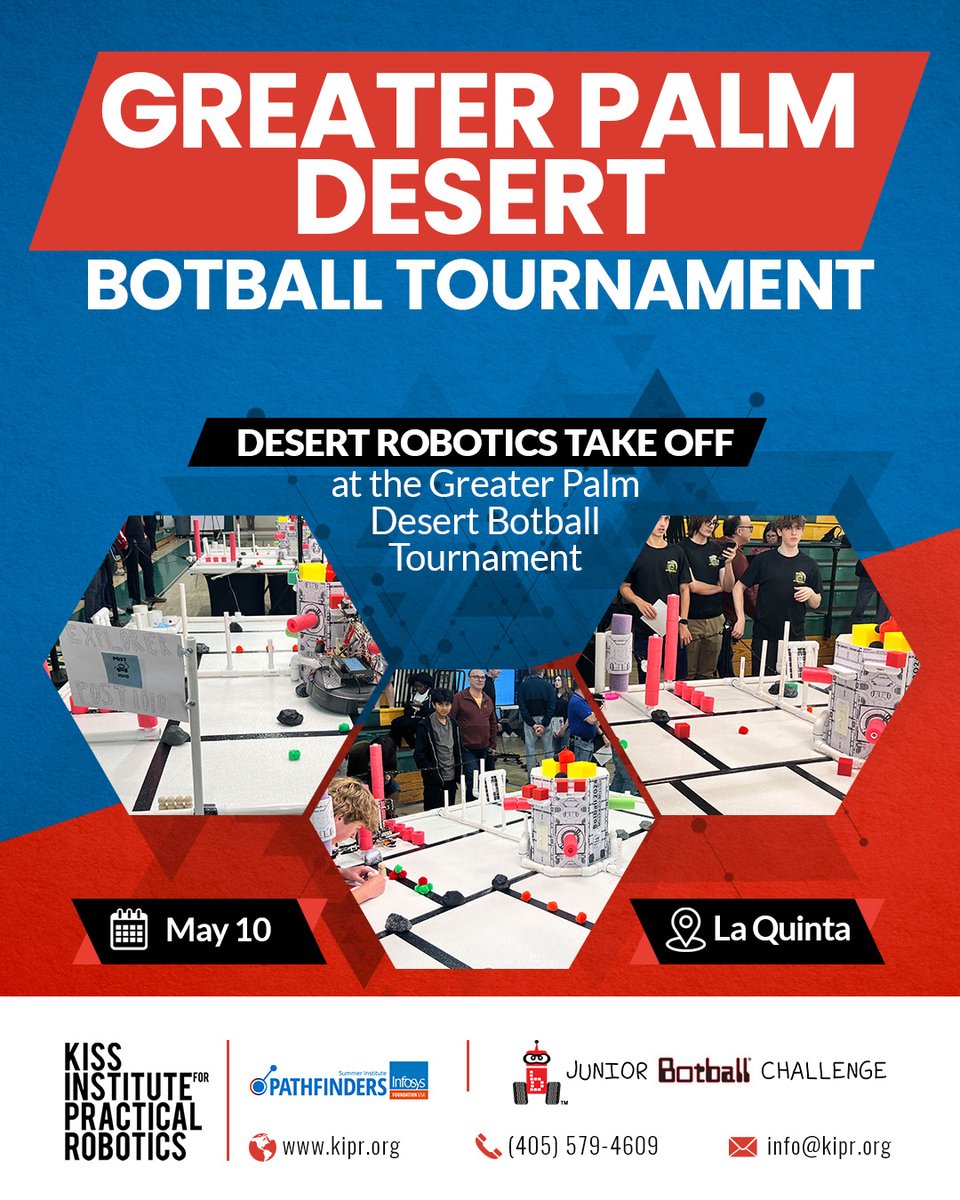 At the Greater Palm Desert Botball Tournament, students use robotics as a platform for active, social, and mobile learning. 

Learn how Botball’s robotics challenges are fueling a new wave of thinkers and leaders at kipr.org.
