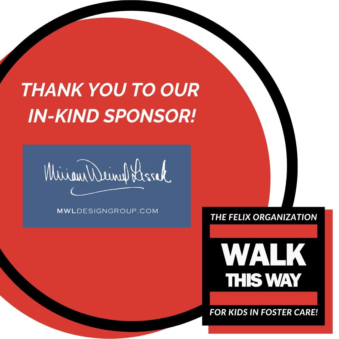 Shoutout to our in-kind sponsor, MWLDesignGroup for their donation to our amazingly stacked raffle!
*
*
*
Register today and come on down to Pier 45 on May 17th to enter the raffle for a chance to win a consultation with our very own Miriam Lissak! #wtw#walkthiswayforkids#felix