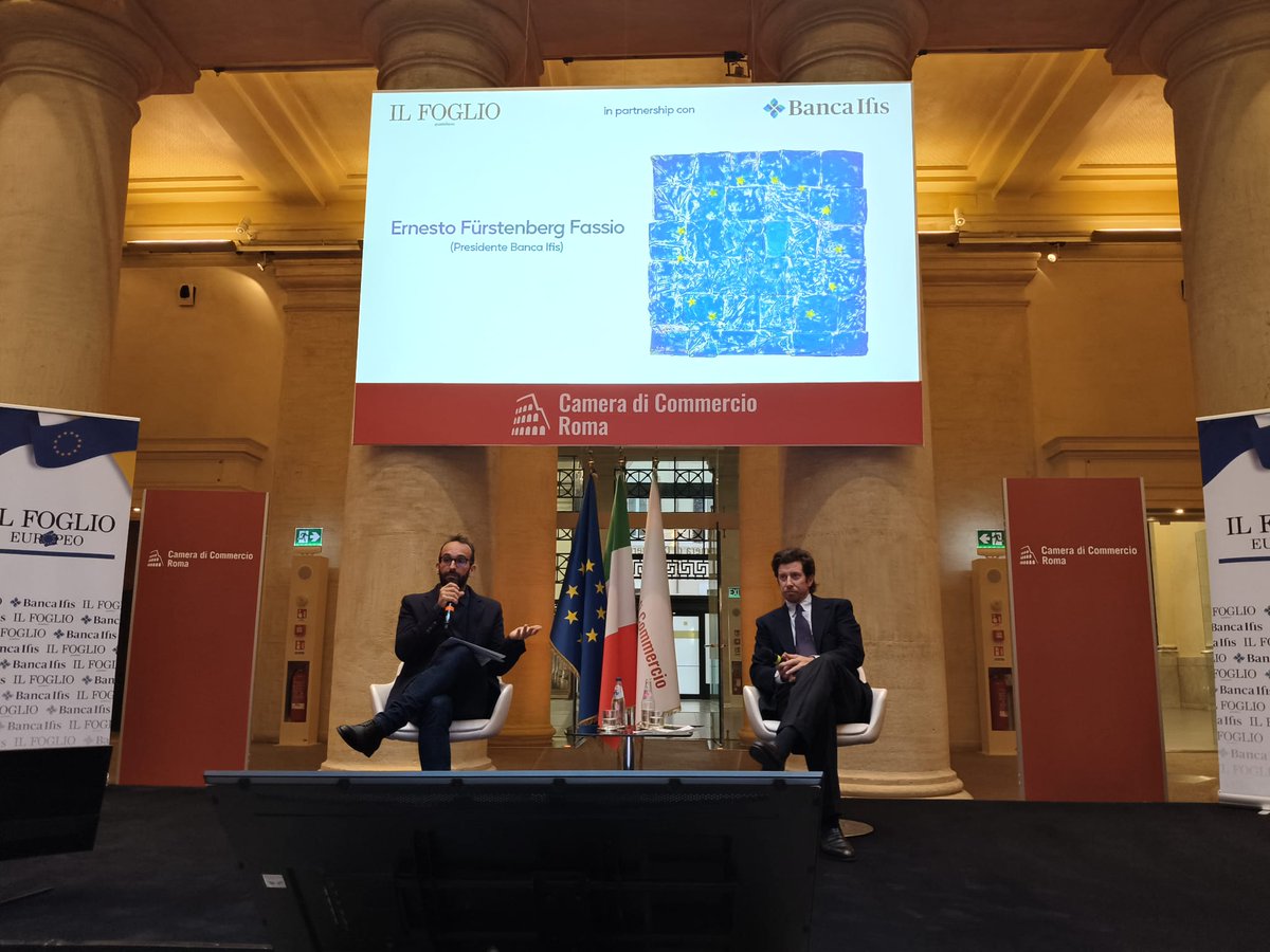 Ernesto Fürstenberg Fassio, Presidente di Banca Ifis, e Claudio Cerasa, Direttore del Foglio, sul palco del Tempio di Vibia Sabina e Adriano alla presentazione del Foglio Europeo. Segui qui la diretta
ilfoglio.it/gli-eventi-del…