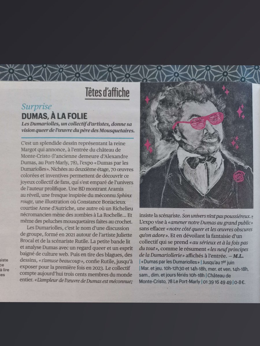 dumariolles's tweet image. Est-ce que VOUS votre fan club monté de toutes pièces il y a deux ans est dans le Télérama Sortir de cette semaine??
J’crois pas non!