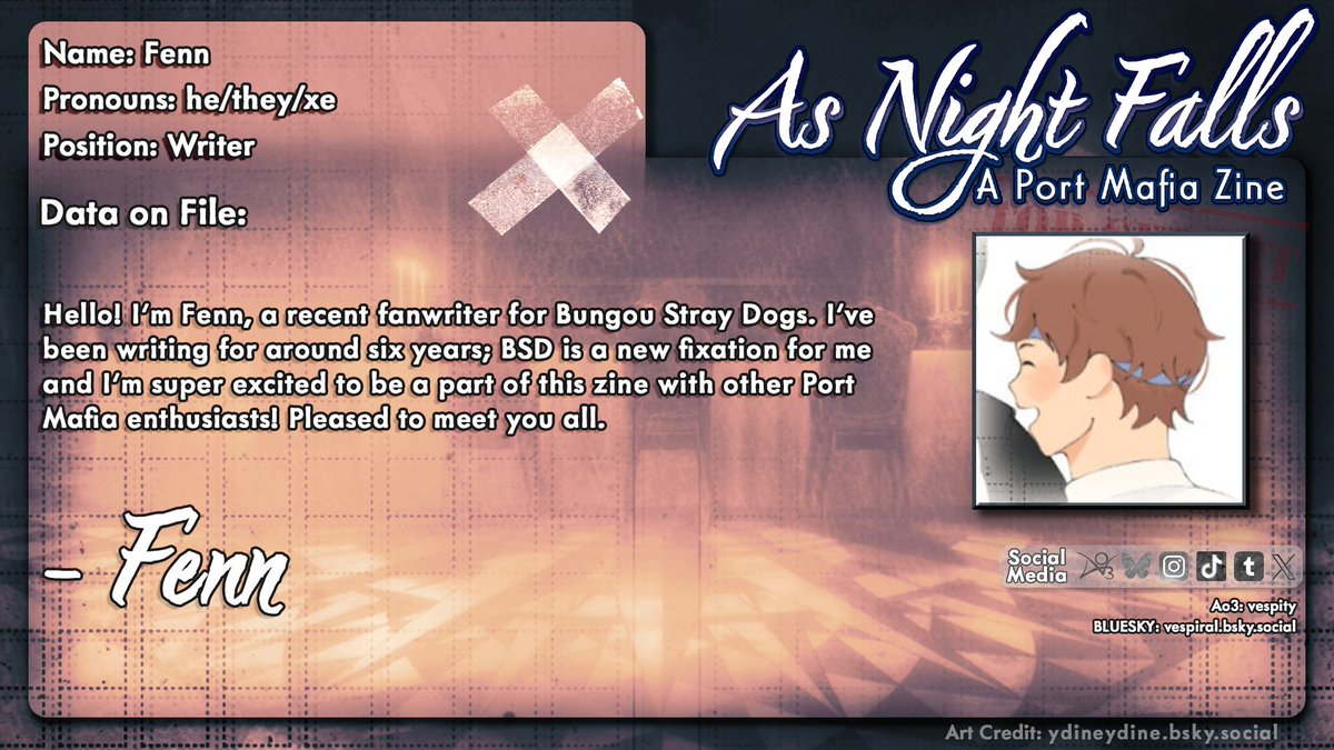 As Night Falls - A BSD Port Mafia Zine tweet media
