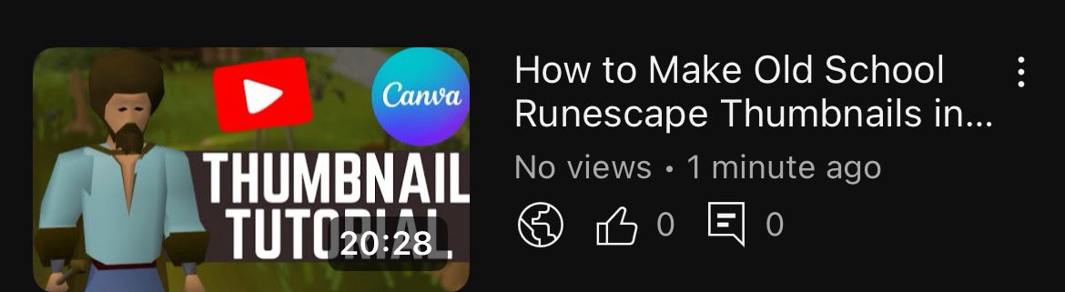 Link in the comments on how to make
Simple, fast and easy thumbnails using canva for your old school runescape videos!