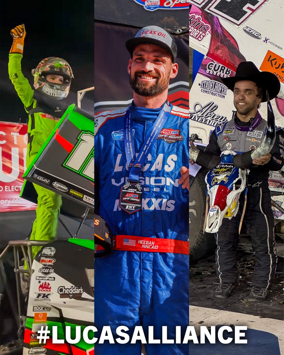 Lucas Oil Products (@lucas_oil) on Twitter photo The month of May kicked off in #winning fashion!
🏆 Keegan Kincaid on top of the box in Champ Off-Road #Pro2 at <a href="/lucasspeedway/">Lucas Oil Speedway</a>,
🏆 <a href="/brextonbusch/">Brexton Busch</a> with the crossover money move for his first A-Class win by 0.22 seconds &
🏆 <a href="/Rico_Abreu/">RICO</a> held off <a href="/HighLimitRacing/">High Limit Racing</a>’s big dawgs on the The month of May kicked off in #winning fashion!
🏆 Keegan Kincaid on top of the box in Champ Off-Road #Pro2 at <a href="/lucasspeedway/">Lucas Oil Speedway</a>,
🏆 <a href="/brextonbusch/">Brexton Busch</a> with the crossover money move for his first A-Class win by 0.22 seconds &
🏆 <a href="/Rico_Abreu/">RICO</a> held off <a href="/HighLimitRacing/">High Limit Racing</a>’s big dawgs on the
