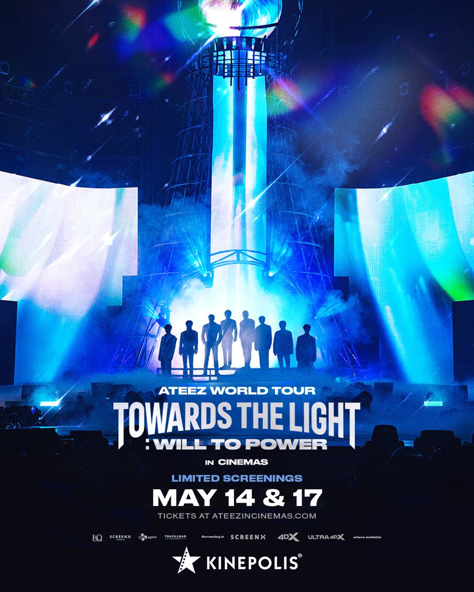 De reis naar het licht begint opnieuw met 𝐀𝐭𝐞𝐞𝐳 𝐖𝐨𝐫𝐥𝐝 𝐓𝐨𝐮𝐫 - 𝐓𝐨𝐰𝐚𝐫𝐝𝐬 𝐓𝐡𝐞 𝐋𝐢𝐠𝐡𝐭! Woensdag 14 en zaterdag 17 mei bij Kinepolis. Koop nu je tickets.