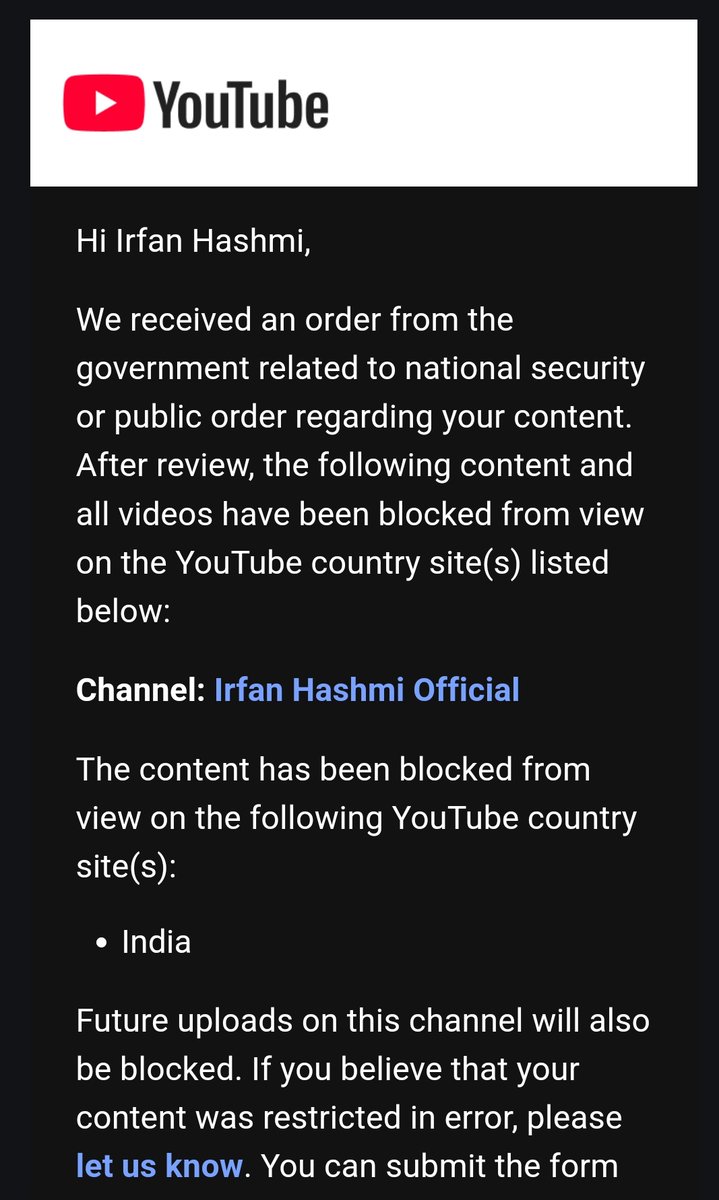 Blocked.......in India