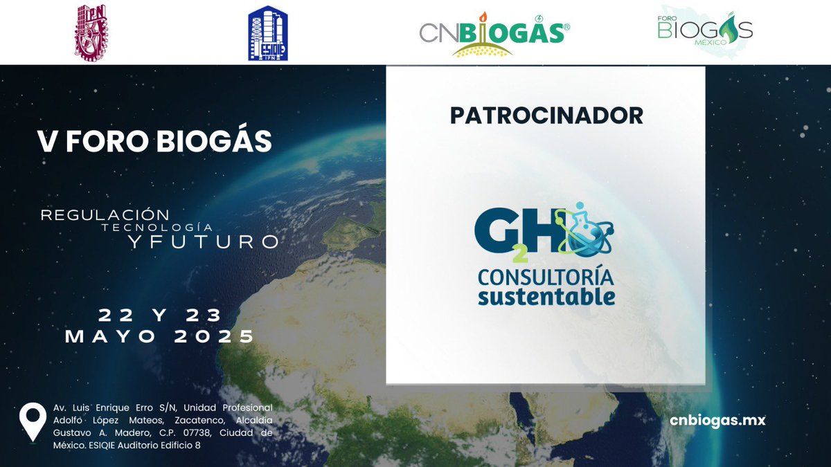 Agradecemos el valioso apoyo de nuestros patrocinadores, cuyo compromiso hace posible el V Foro de Biogás: Regulación, Tecnología y Futuro.

Junto con #ConsultoríaG2H   impulsamos el desarrollo de la industria del biogás en #México y #Latinoamérica #ConsultoríaSustentableG2H #FBM