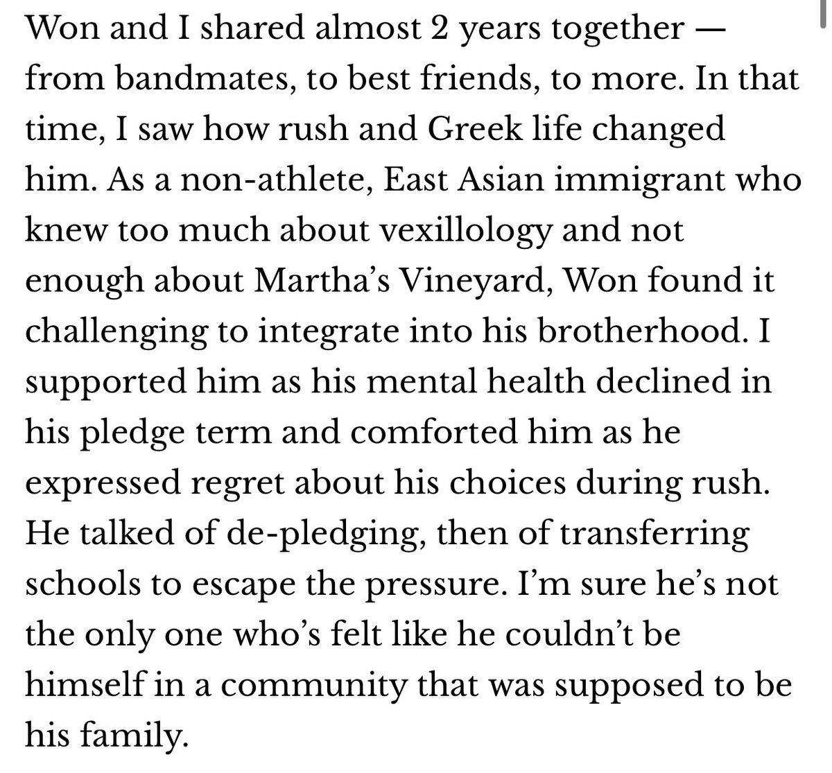 Powerful op-ed by Won Jang's close friend
thedartmouth.com/article/2025/0…