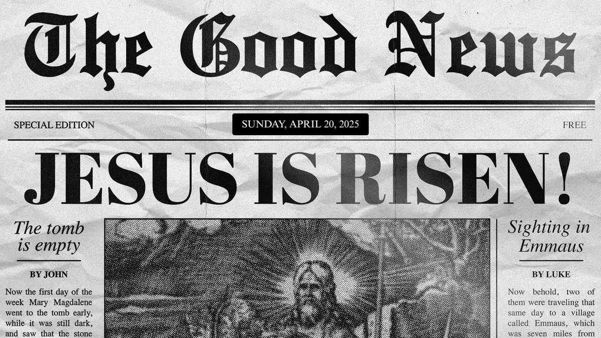 rj_mccauley's tweet photo. "Extra! Extra! Read all about it! The tomb is empty; Jesus is risen!"

Schools are ripe for the harvest! We have been sharing the "Good News" at schools in Southern California with lots of gospel responses. Pray for follow-up and discipleship to go well.

#GoodNewsSchoolTour https://t.co/UoqUC0JW3d