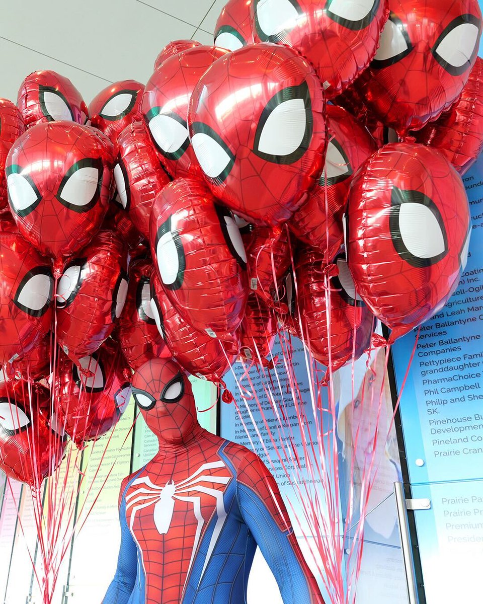 Just your friendly neighborhood Spider-Man stopping by <a href="/PattisonKids/">Jim Pattison Children's Hospital Foundation</a>!🦸 The man beneath the mask, Jason, has raised over $5.5K for Jim Pattison Children's Hospital Foundation in 2024 alone. Thank you, Jason, for supporting Extra Life! #changekidshealth #gamingforgood #gamestagram