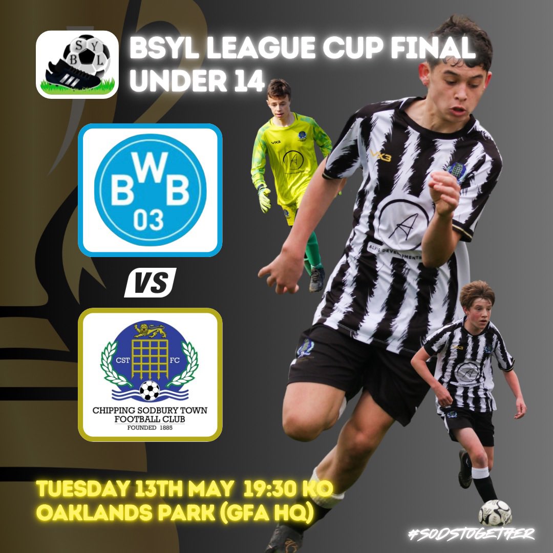 ⚫️ COMING UP ⚪️

Just one to go for the Sods this season and it’s a big one as the U14’s look to complete the double at Oaklands Park next Tuesday evening! 🏆

Kick-off is at 7.30PM so let’s make it feel like a home game with your amazing support! 🙌🫶

#UpTheSods #SodsTogether