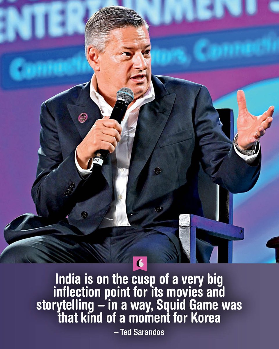 bombaytimes's tweet photo. What’s stopping Indian films from going global? At the #WAVESummit, #SaifAliKhan and #Netflix’s #TedSarandos share fresh ideas and hope for a big breakthrough https://t.co/CJRT9s20nz