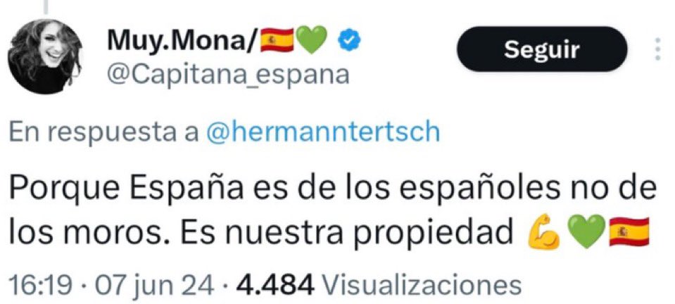 Sir_JohnKeating's tweet photo. Soumaya Ltaief (#Sousou CapitanaEspaña y Muy.Mona) se hacía pasar por española, pero realmente es una mujer migrante y árabe que difunde bulos machistas, racistas y xenófobos al dictado de v🤮x.

🔴 ¿Debería ser deportada a su país, Túnez, por delitos de odio cometidos en España? https://t.co/rG1i6Qicaz