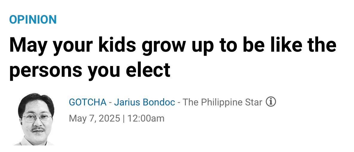 "May your children and grandchildren grow up to be like the persons you vote for. Those who choose wisely will be blessed. Those who sell their votes to the corrupt, the incompetent and the treasonous might be blighted."