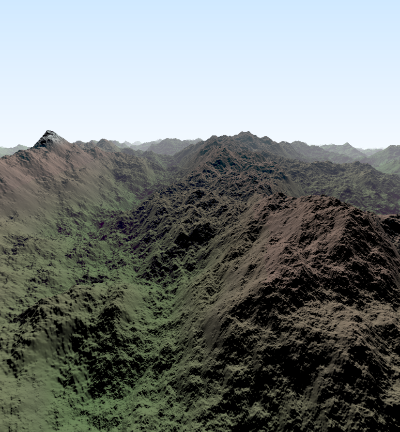 Wanna see how to speedup x12 flyover procedural FBM worlds (possibly animated) ?
→ Check Mathéo Moinet &amp; I new Eurographics paper "Fast sphere tracing of procedural volumetric noise for very large and detailed scenes" (tuesday) inria.hal.science/hal-05046040 (paper, video,+slides soon)