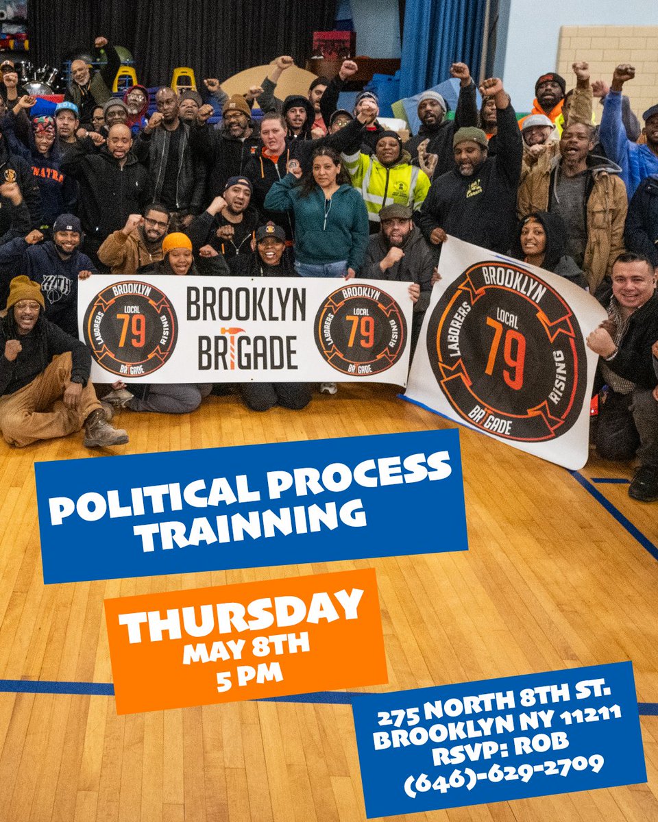 local79nyc's tweet photo. 🗳️ Borough Presidents. City Council. MAYOR.
It all matters and our members are leading the charge.
Political Training + GOTV Launch
📅 May 8th, Brooklyn

Join us and learn how to get involved!
RSVP with Rob at (646) 629-2709. https://t.co/hE1UNE2vid