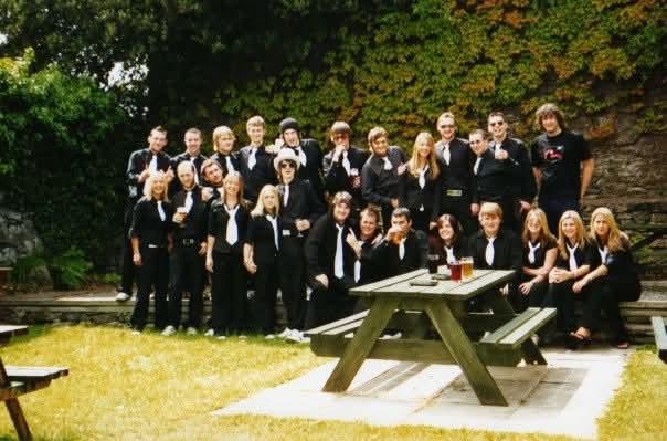 andykturner's tweet photo. @grimmers I heard you asking for photo evidence of this on your show...we did about 15 years of The Hives, from my 19th until we'd all had kids and became allergic to fun. Very happy to resurrect it though if @TheHives fancy coming along to The Hives https://t.co/rdDRgOGj2A