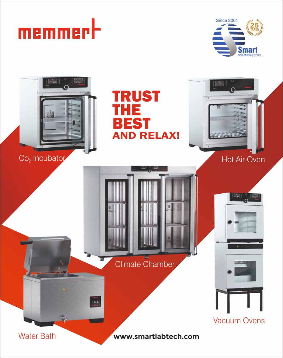 SmartLabTech2's tweet image. 📷 Smart LabTech – Your Trusted Supplier of Memmert Solutions 📷
At Smart LabTech, we bring you Memmert's world-class laboratory equipment, from hot air ovens to incubators, stability chambers, and water baths, designed to deliver precision and reliability.