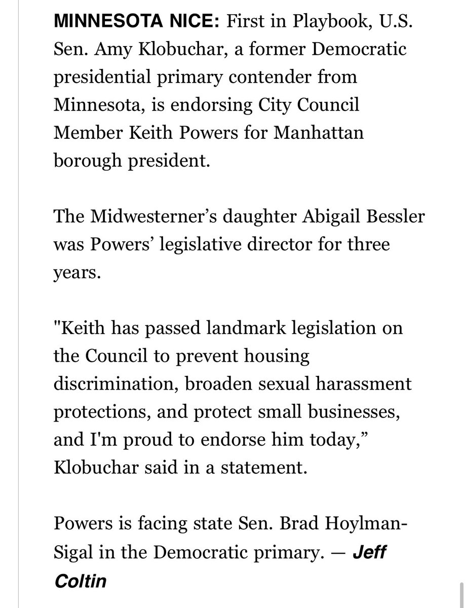 No one knows what’s best for Manhattan like… the Senator from Minnesota??????? 🤨