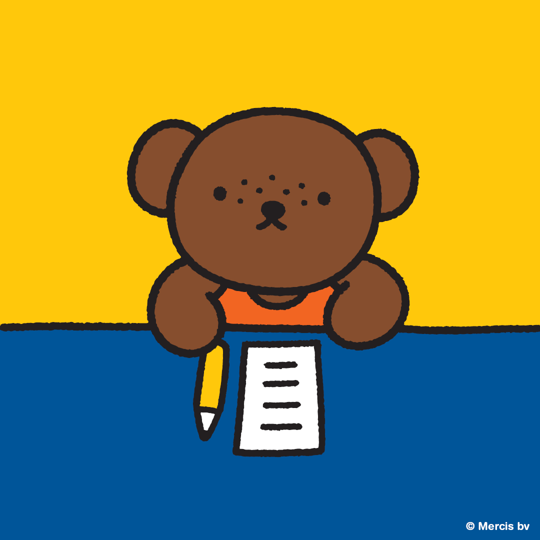 nijntje_NL's tweet photo. Vandaag beginnen de eindexamens! Wij wensen iedereen veel succes de komende periode. Zet 'm op! ππ #miffy #nijntje #borisbeer https://t.co/uOulbirHNF