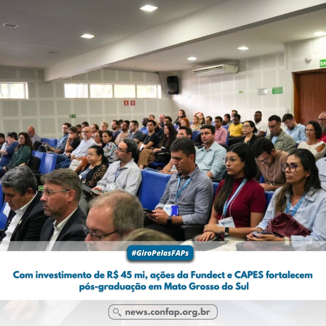 confapbr's tweet image. Com investimento de R$ 45 mi, ações da Fundect e CAPES fortalecem pós-graduação em Mato Grosso do Sul

➡️Saiba mais: news.confap.org.br/com-investimen…

#GiroPelasFAPs #FUNDECT #MatoGrossodoSul