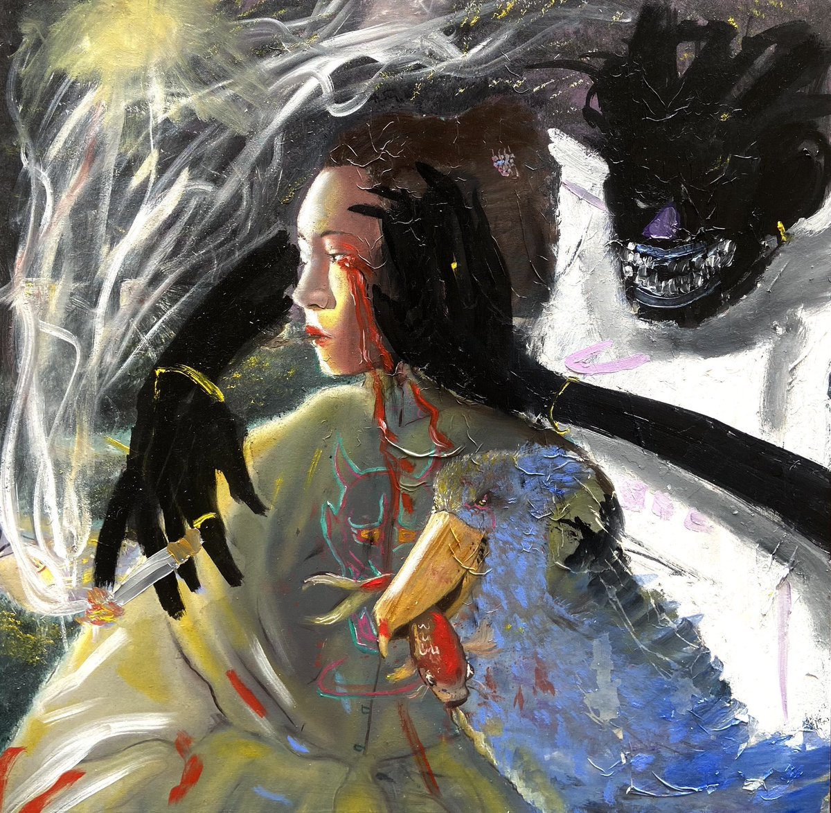 CATECISMO_'s tweet image. Minhas pinturas a óleo,que minha arte vá longe e se torne grande