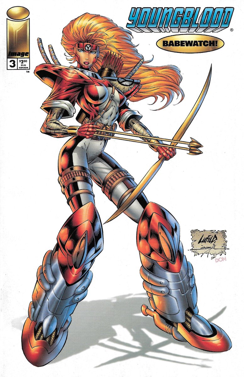RobMessick's tweet photo. Rob Liefeld variant to Youngblood v2 #3. This is such a great cover! This is the only time I've ever felt attracted to "Shaft"! Ha! BABEWATCH!!!
@robertliefeld #Youngblood @jonsibal @ImageComics #Babewatch #Extreme #Extremestudios https://t.co/bmNuLBo0m6